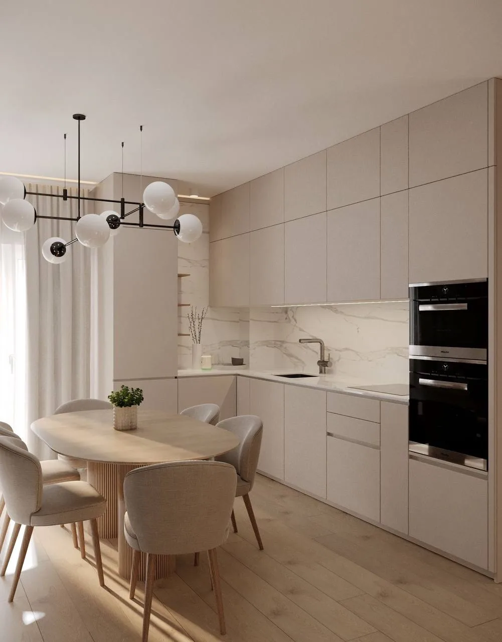 Cucina con sala da pranzo
