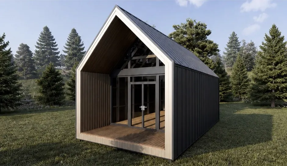 Render del modello Barn Max Height